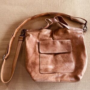Elegant Tan Leather Shoulder Bag